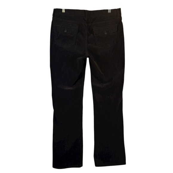 Old Navy Women's 10 Black Corduroy Pants Mid‎ Rise Bootcut Stretch Retro Y2K - Picture 2 of 8